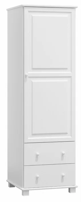 Skříň policová BHAGIRA 4 1D – borovice, bílé moření