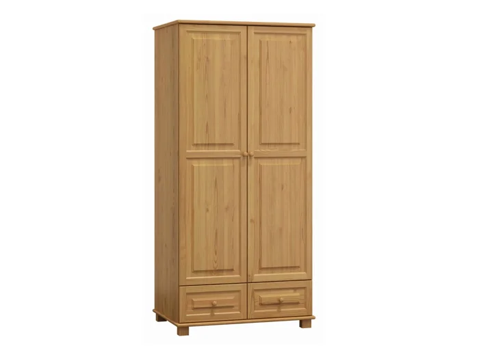 Skříň šatní 2D BHAGIRA 5, šířka 90 cm, masiv borovice, moření olše