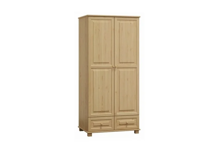 Skříň šatní BHAGIRA 5, 2 dveře, 80 cm, masiv borovice