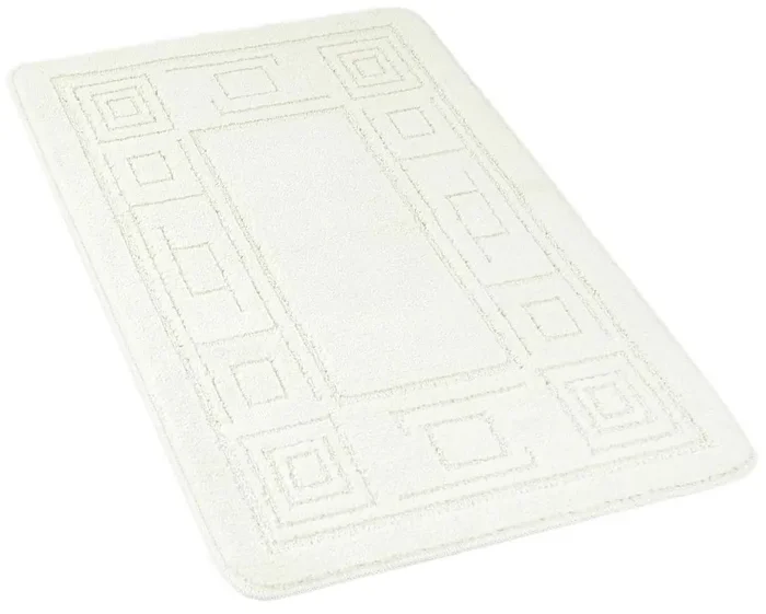 Smetanová koupelnová předložka ORNAMENT 60x100 cm