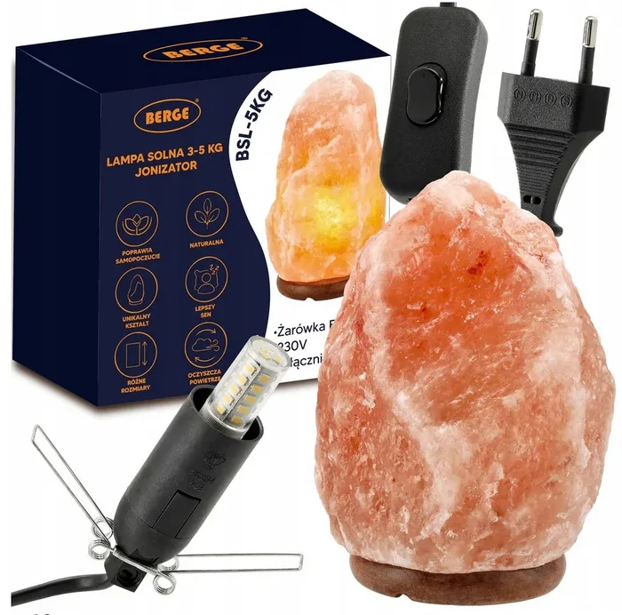 Solná lampa 3-5kg s ionizátorem a nočním osvětlením
