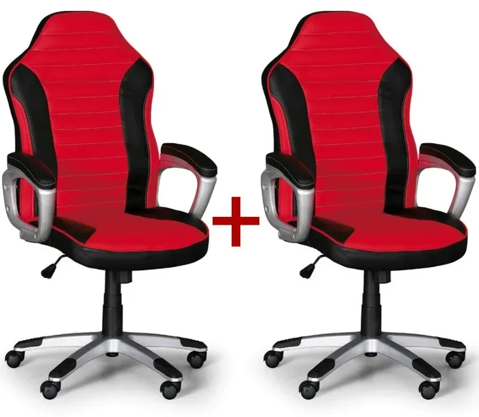 Sportovní kožené kancelářské křeslo s akční nabídkou 1+1 Zdarma