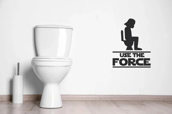 Star Wars Samolepka na zeď Použij sílu Černá 15x20cm
