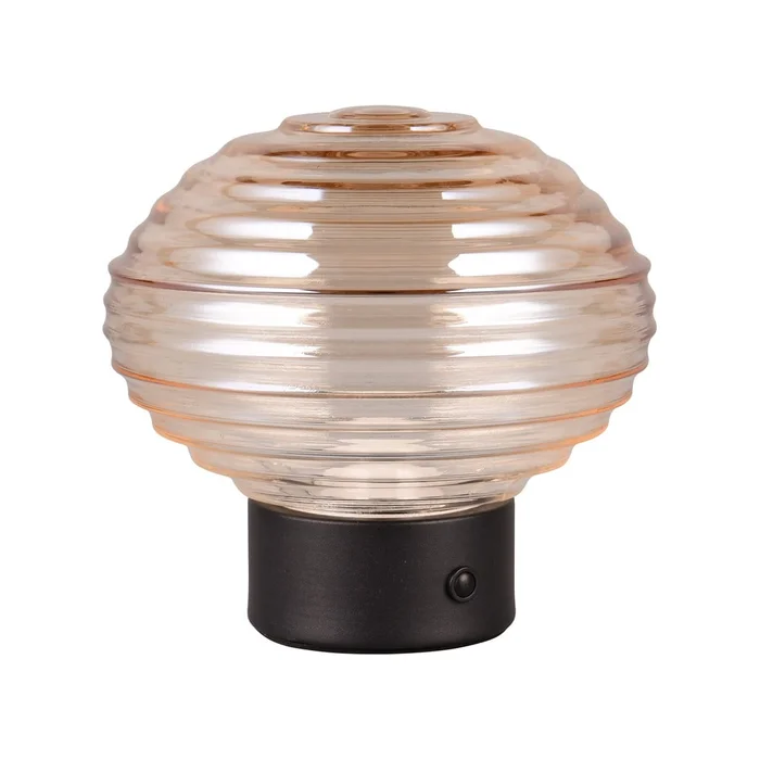 Stmívatelná LED stolní lampa Earl s skleněným stínidlem