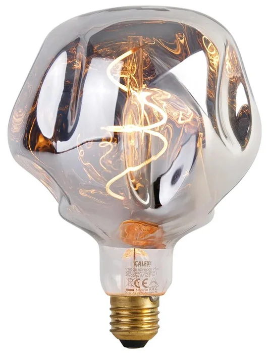 Stmívatelná LED žárovka G125 4W E27 stříbrná