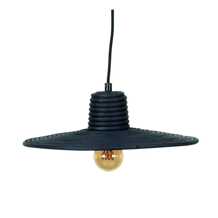 Stmívatelné závěsné svítidlo Balance s ratanovým stínidlem 35 cm