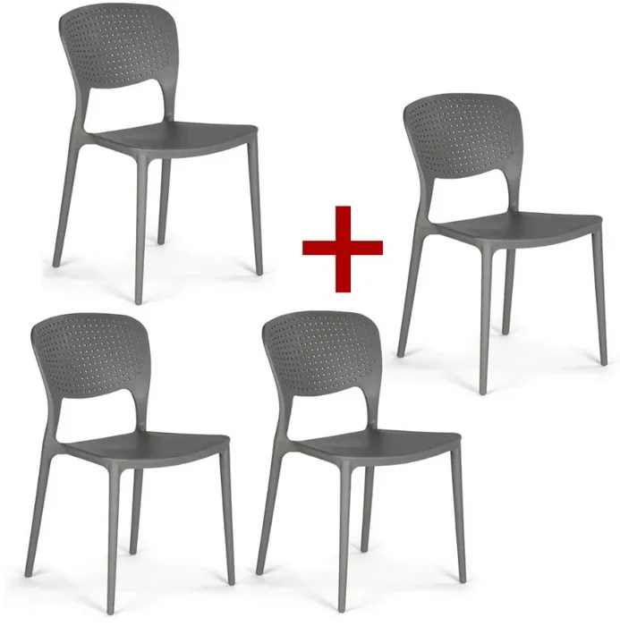 Stohovatelná plastová židle EASY II – šedá