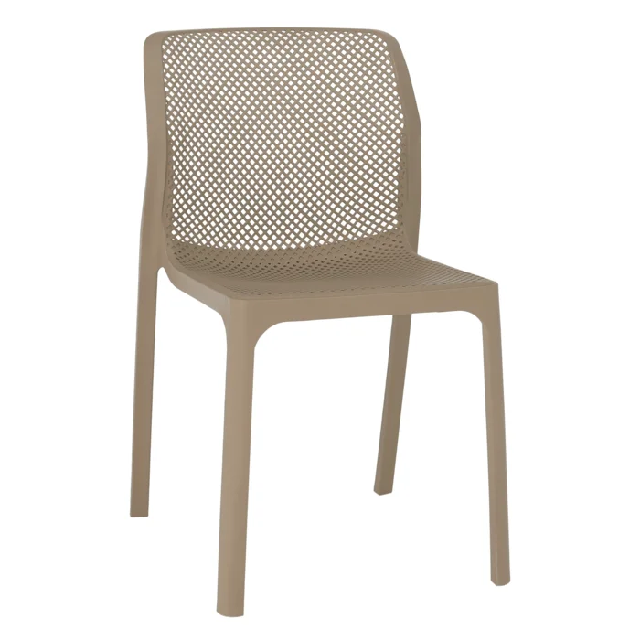 Stohovatelná židle LARKA – plast, taupe