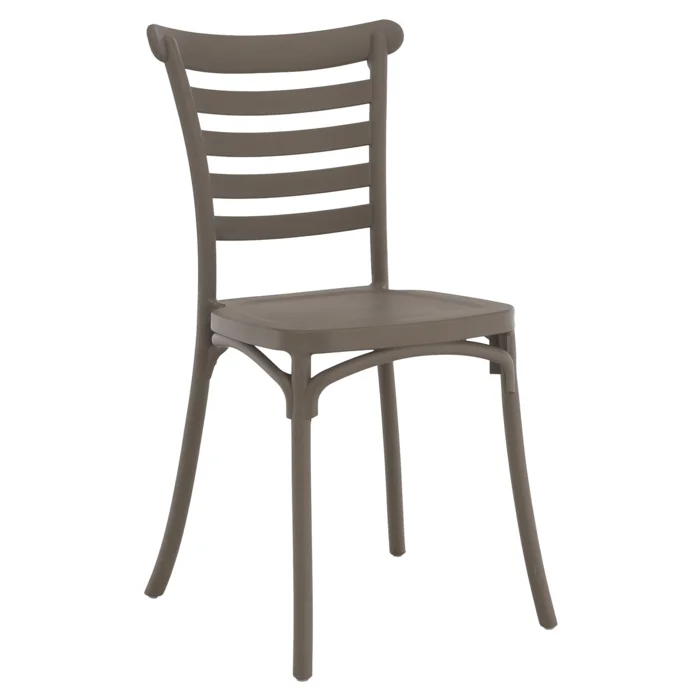 Stohovatelná židle SAVITO šedohnědá taupe