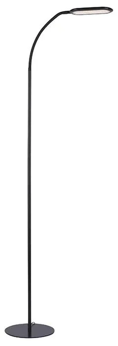 Stojací černá LED lampa Kiril s regulací jasu