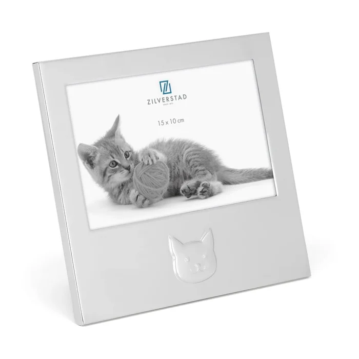Stojací kovový rámeček 16x17 cm Cat Zilverstad