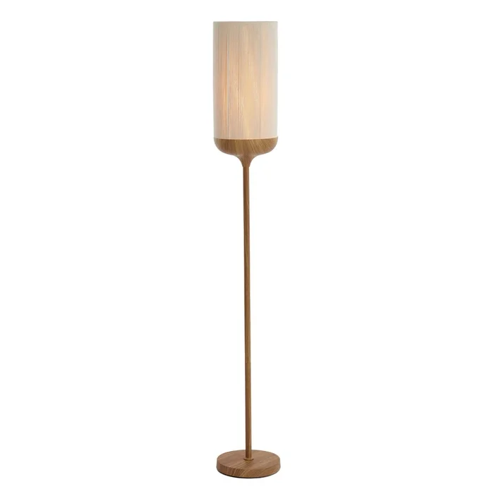 Stojací lampa Dania s přírodním odstínem