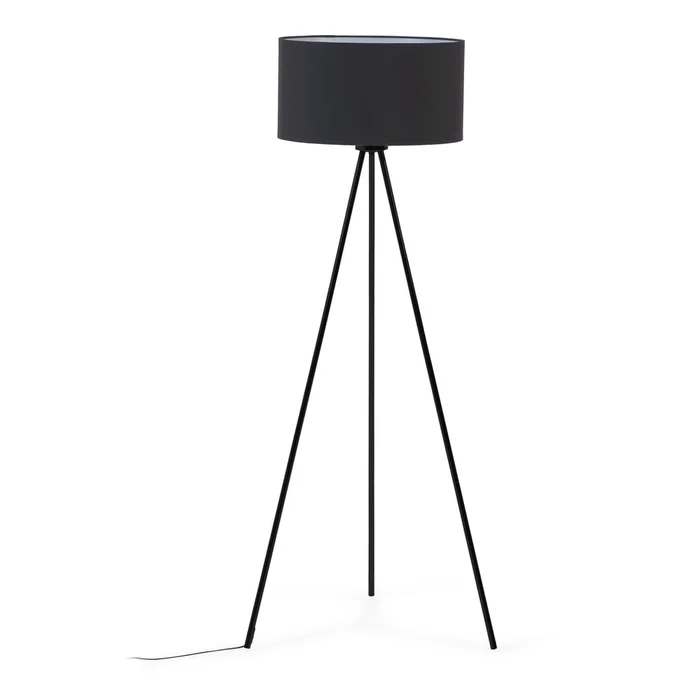 Stojací lampa Ikia s textilním stínidlem, 157 cm