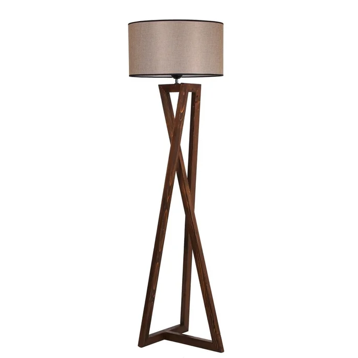Stojací lampa Maçka s textilním stínidlem