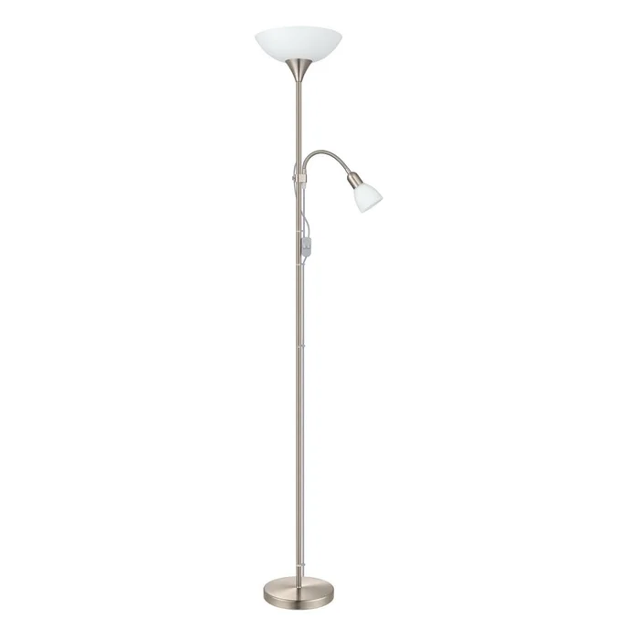 Stojací lampa s elegantním skleněným stínidlem