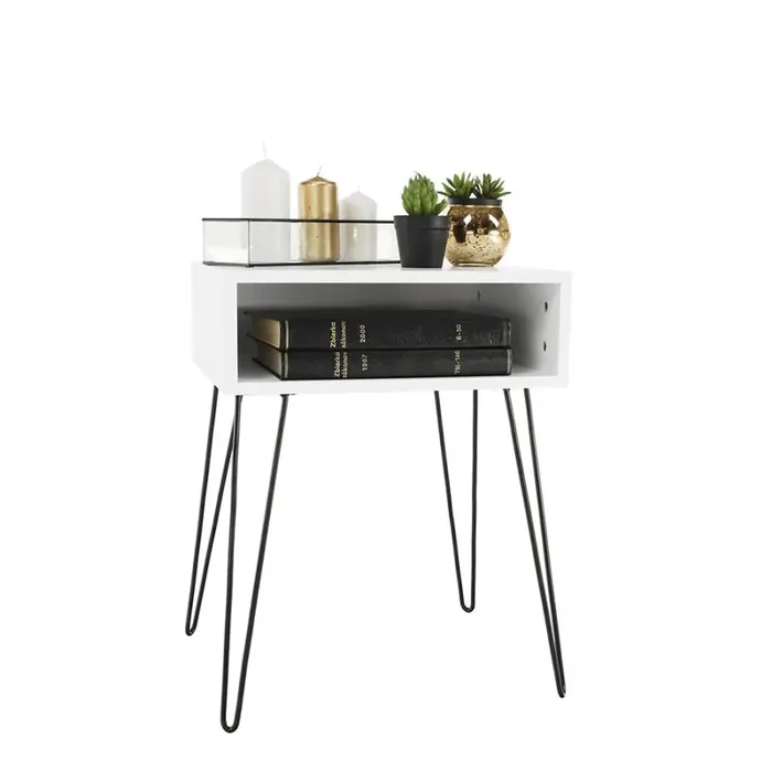 Stolek HONEJ bílo-černý