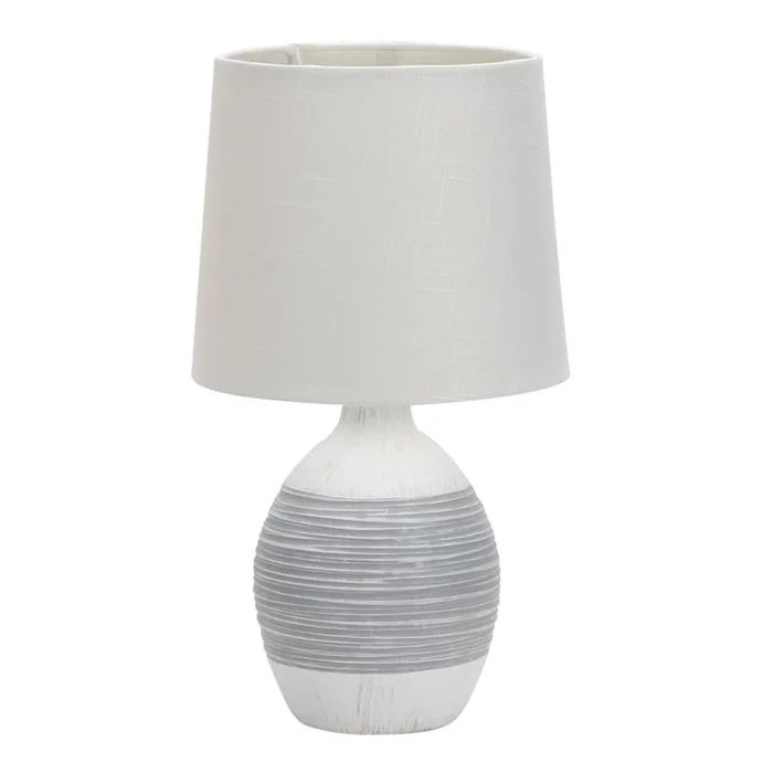 Stolní lampa Ambon s textilním stínidlem