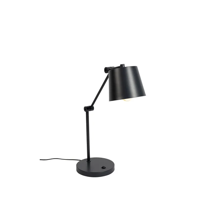 Stolní lampa Hajo s kovovým stínidlem