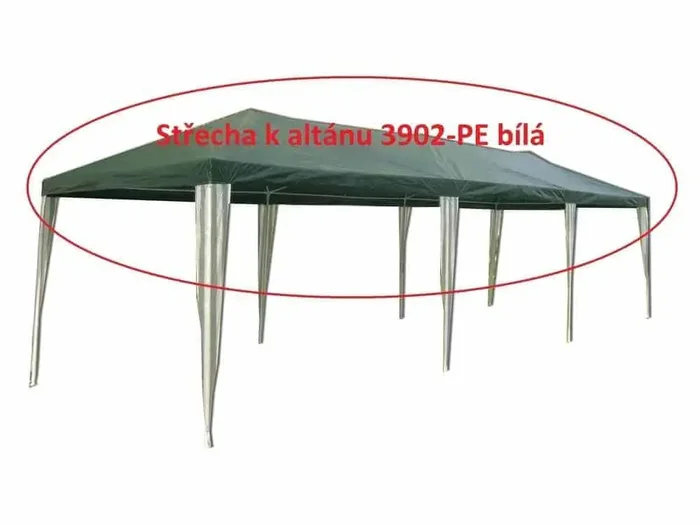 Střecha k altánu 3902-PE, bílá, 3 × 9 m