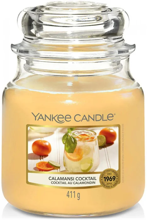 Středně velká vonná svíčka Yankee Candle ve skle - Calamansi Cocktail 411 g