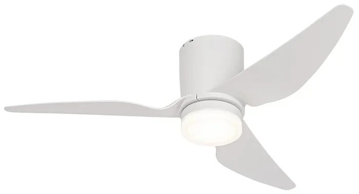 Stropní ventilátor s LED osvětlením 123 cm, bílý, dálkové ovládání