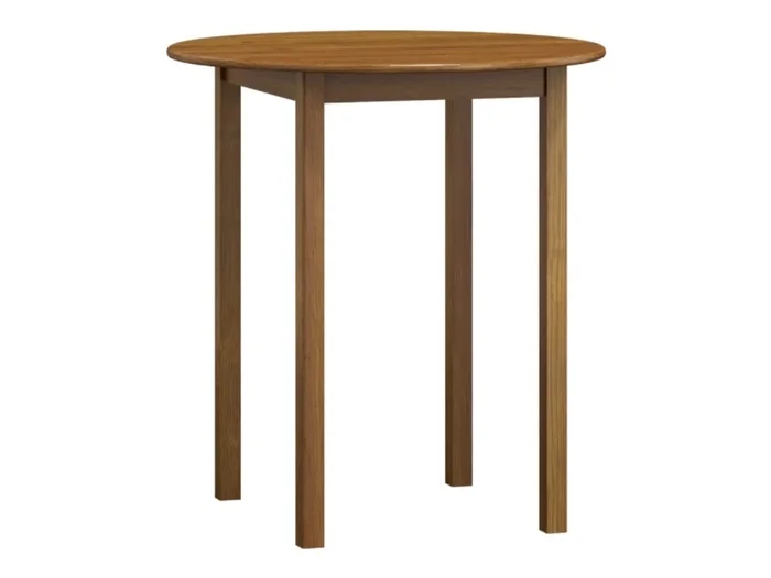 Stůl DASHEN 3 – kulatý, masiv borovice, průměr 50 cm, moření dub