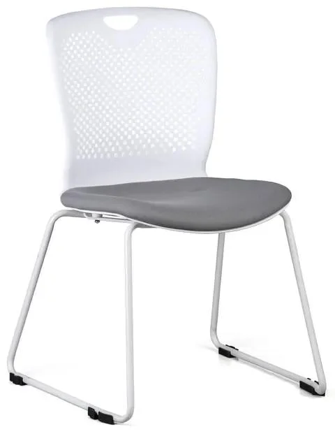 Stylová šedá plastová židle DOT