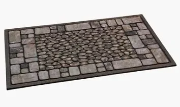 Stylová šedá rohožka Ecomat MP 014 - Vopi, 40x60 cm