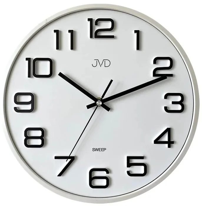 Stylové Bílé Nástěnné Hodiny JVD SWEEP HX2472.3