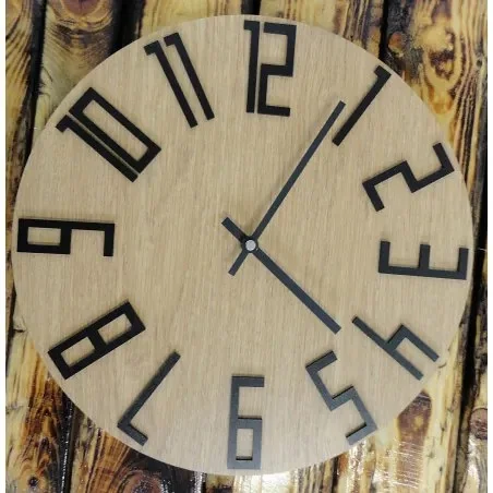 Stylové Vintage Dřevěné Nástěnné Hodiny s Kreativním Designem