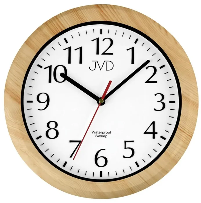 Stylové vlhkotěsné hodiny JVD SH494.4 s imitací dřevěného designu