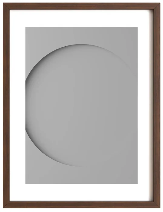 Stylový plakát Idealform č. 5 - Kruhová kompozice ve stříbrné šedi, Rozměr: 300x400 mm