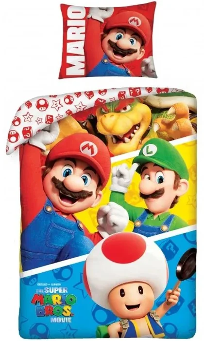 Super Mario Bros Bavlněné ložní povlečení 140x200/70x90 cm