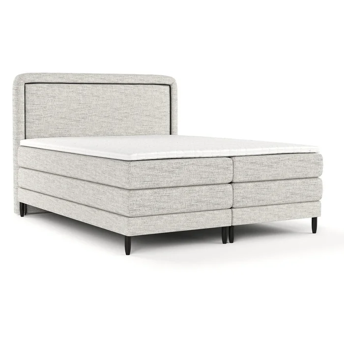 Světle šedá boxspring postel 180x200 cm Dove