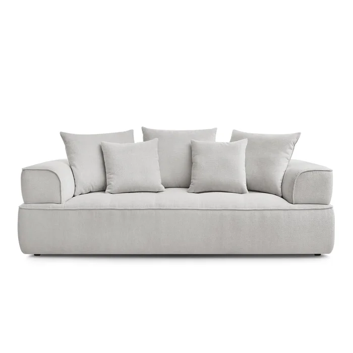 Světle šedá žinylková pohovka Whesley 237 cm