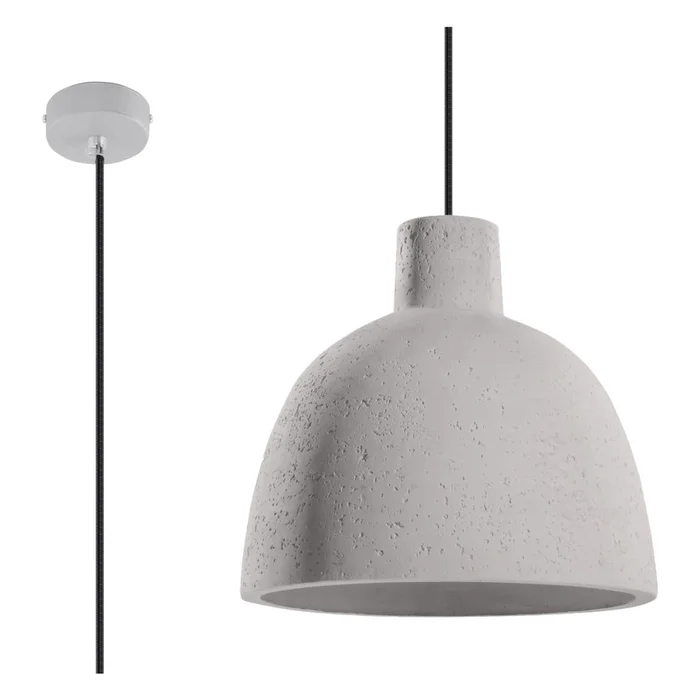 Světle šedé závěsné svítidlo Filippo 28 cm