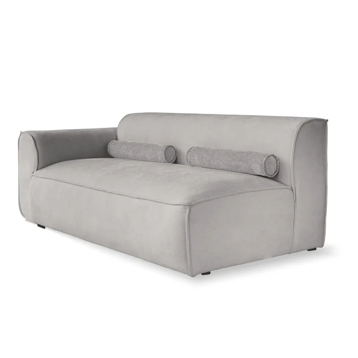 Světle šedý levý modul pohovky Flex Felix