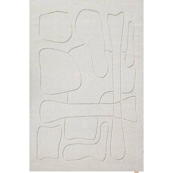 Světle šedý vlněný koberec 133x190 cm Morphic Agnella