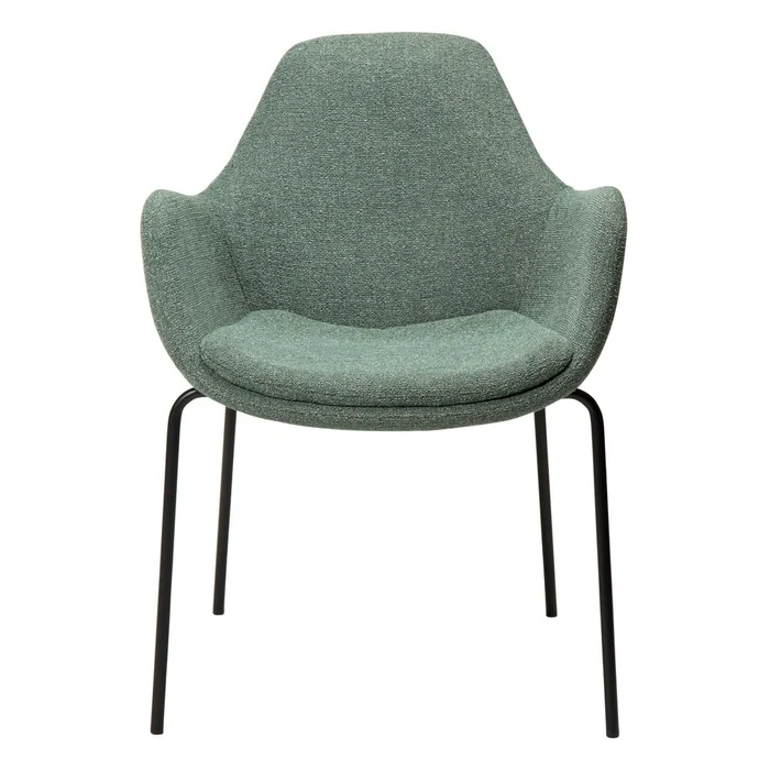 Světle zelené křeslo Zimmer z bouclé textilie