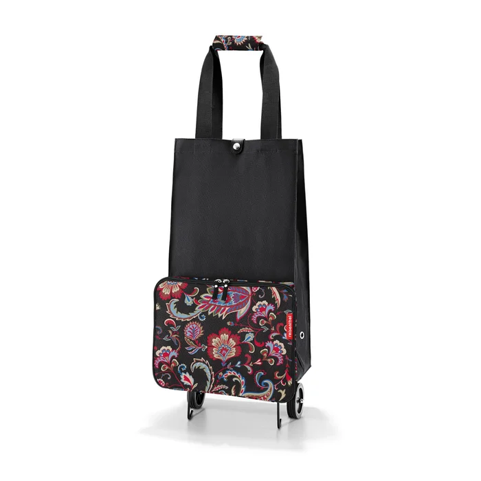 Taška na kolečkách Foldabletrolley Reisenthel Paisley černá