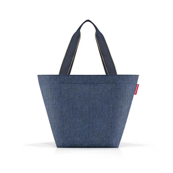 Taška Reisenthel Shopper M Herringbone – modrá