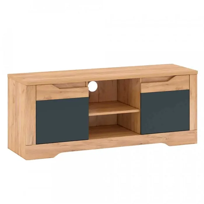 Televizní stolek Fidel B – dub craft zlatý a grafitová šedá