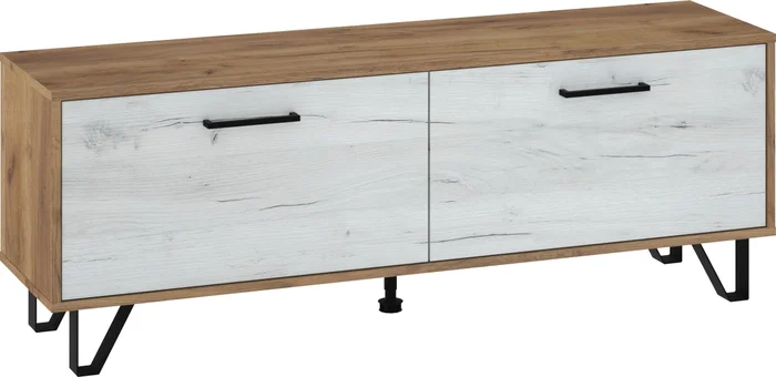 Televizní stolek PRUDHOE 140 cm craft zlatý / craft bílý