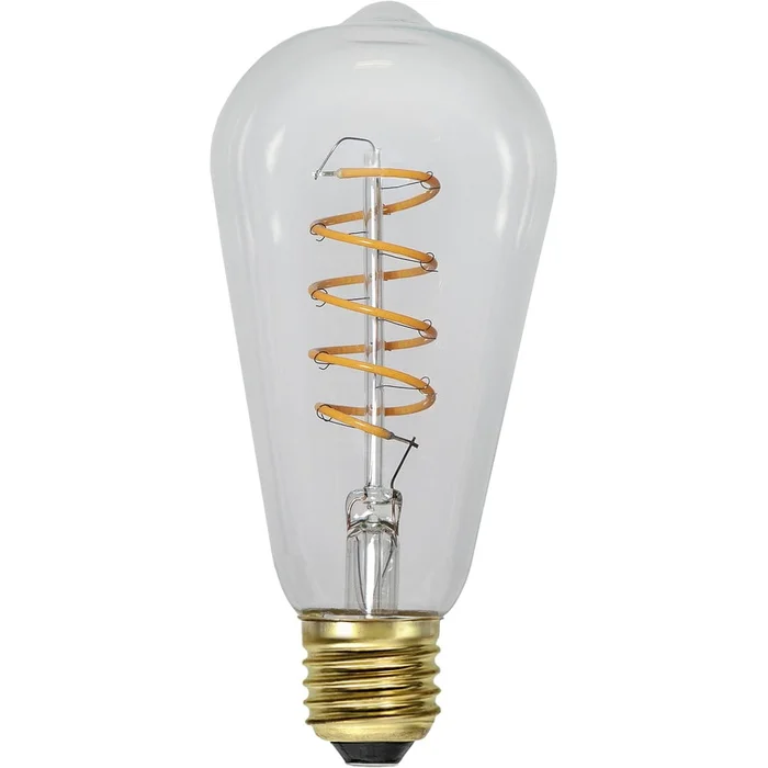 Teplá LED filamentová žárovka E27 4W