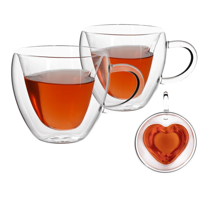 Termo sklenice Heart, sada 2×250 ml