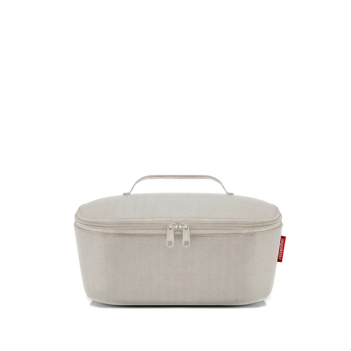 Termobox Coolerbag M Pocket – barva písková se vzorem Herringbone