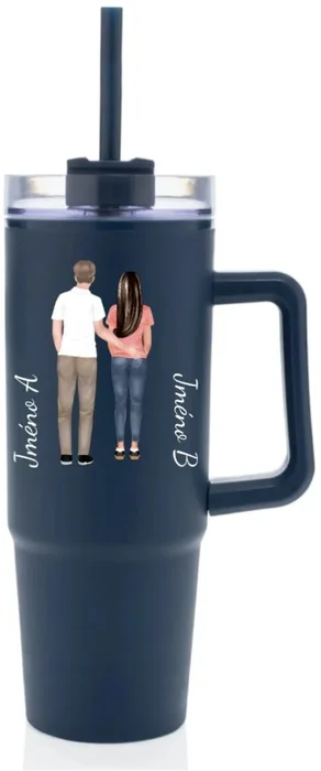 Termoska s průhledným víčkem a personalizací