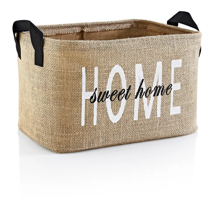 Textilní dekorativní koš 30×18×22 cm, hnědý