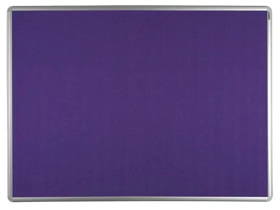 Textilní nástěnka ekoTAB 900x600 mm s hliníkovým rámem, fialová