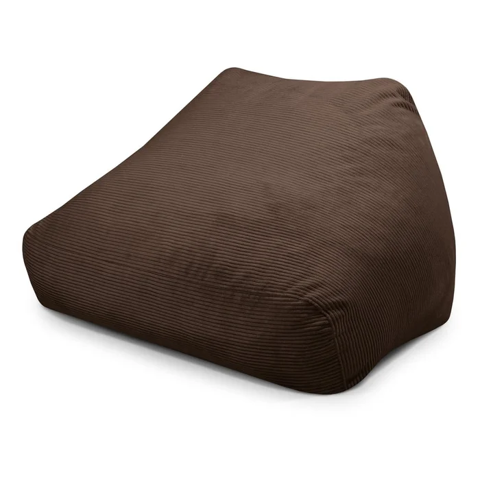 Tmavě hnědý manšestrový sedací vak Sofa Snug
